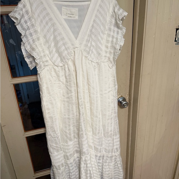 Anthropologie V-neck Ruffled Tiered Babydoll Dress - Picture 3 of 8